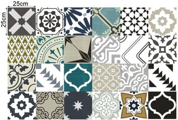 Наклейки на плитку, плитку, лестницу, 21 шт, 25х25см