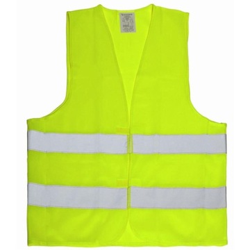 Kamizelka ODBLASKOWA OSTRZEGAWCZA samochodowa drogowa rower PRC-VE żółt 2XL