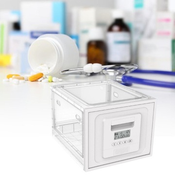 Ящик с таймером. Большой запираемый контейнер для хранения.