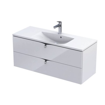 Szafka pod umywalkę 120 cm SIENA biały połysk