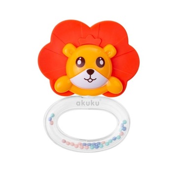 AKUKU Grzechotka Gryzak Lew Ząbkowanie A0449