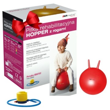 PIŁKA DO SKAKANIA HOPPER Z ROGAMI 45 CM