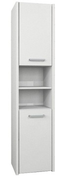 SZAFKA ŁAZIENKOWA BIAŁA 2D SŁUPEK 40 CM REGAŁ