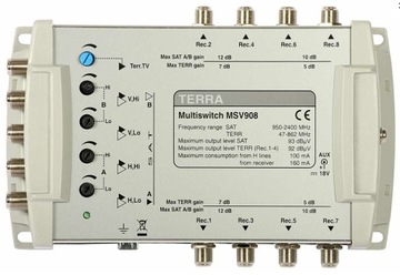 Multiswitch MSV-908 Terra 9-EXILE, 8-вывод