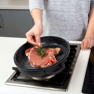 FUNTZIO гранитная жаровня, жаровня для гуся для запекания мяса, 38 см, 8 л