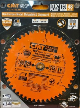 CMT Tarcza do PVC/ALU/METAL 160 x 20 mm 48 zębów