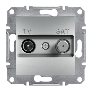 SCHNEIDER ASFORA GNIAZDO TV-SAT PRZELOT. 8db ALU
