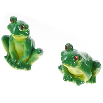 Garden Frog Ornament Animal Figurine 2 Pcs