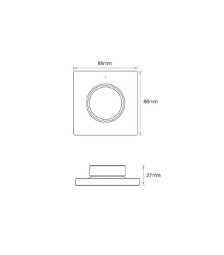 K1 Настенный пульт дистанционного управления для светодиодных лент MONO/CCT с ручкой Mi-light/MIBOXER Knob