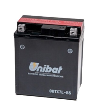 Akumulator Unibat CBTX7L-BS, YTX7L-BS, 6AH 85A
