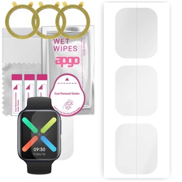 3x Folia hydrożelowa apgo do Oppo Watch (46mm), ochronna