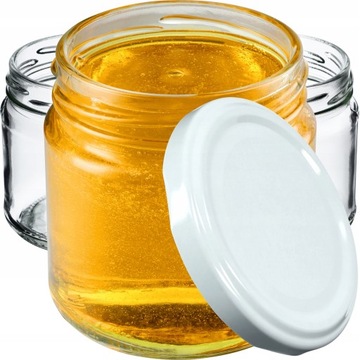 10x БАНКА 200МЛ СТЕКЛЯННЫЕ ПРИГОТОВЛЕНИЯ ВАРЕНЬЕ МЕДОВОЕ + КРЫШКИ FI66