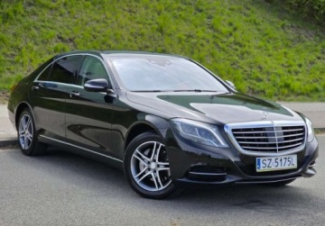 Mercedes Klasa S W222 Limuzyna 350 Blue TEC 258KM 2014 Mercedes-Benz Klasa S 350D LONG 4MATIC Panorama DVD Kamery 360 Serwis 3.0