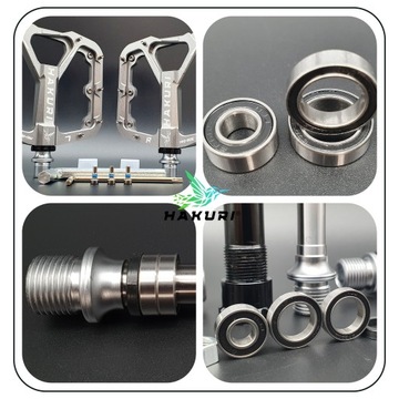 PEDAŁY ROWEROWE HAKURI ALUMINIOWE 3 ŁOŻYSKA LEKKIE PLATFORMOWE MTB DH TRIAL