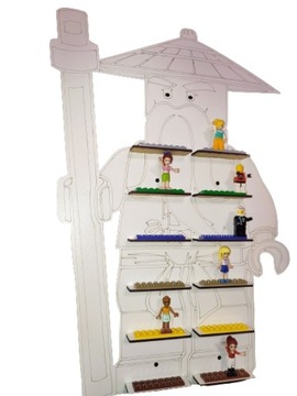 LEGO Ninjago Mistrz WU półka 35cmx50cm 36szt figurek SENSEI WU KLOCKI LEGO