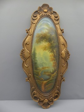 OBRAZ ZŁOTA RAMA WIDOK 93 x 44 cm