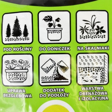 Keramzyt ogrodniczy drenaż do donicy 5L naturalny