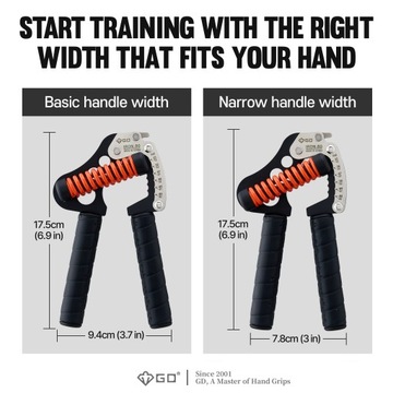 GD Iron Grip 12 - усилитель сцепления на запястье, сопротивление: от 12 до 82 кг