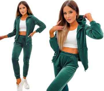 WELUROWY KOMPLET DRESOWY SPODNIE BLUZA ROZPINANA DRES POLSKI PRODUCENT L