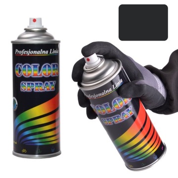 Color Spray Lakier Farba RAL 9011 CZARNY PODKŁAD