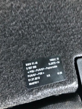 ORIGINÁLNÍ POLIČKA ZADNÍ KUFRU 8057059 7343005 BMW F07 5 GT LCI FACELIFT