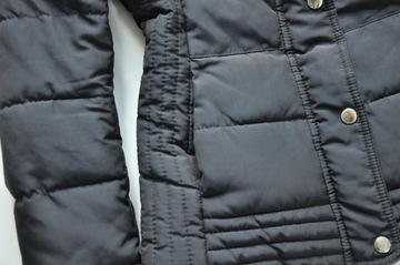 NEW LOOK Pikowana kurtka w czerni + futerko BOSKA XS
