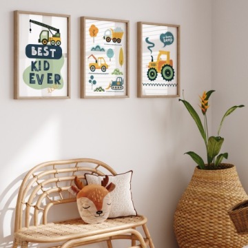 НАБОР ИЗ 3-Х ПОСТЕРОВ 30 Х 40 НАСТЕННЫЕ КАРТИНЫ ДЛЯ ДЕТСКОЙ КОМНАТЫ МАЛЬЧИКА А3