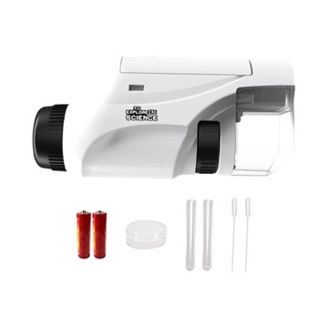 X Kids Microscope Science Experiment Magnification Pocket Microscope White