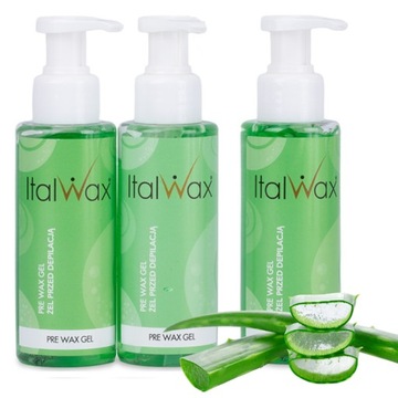 ZESTAW ŻEL ALOESOWY ITALWAX PRZED DEPILACJĄ 2+1 gratis