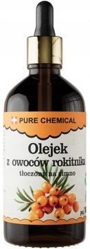OLEJ Z ROKITNIKA TŁOCZONY NA ZIMNO NIERAFINOWANY 100ml