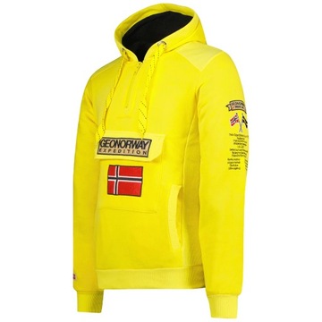 Geographical Norway Sweatshirt Gymclass Hoodie Fluo Yellow Man