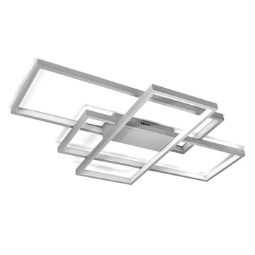 Lampa PLAFON żyrandol LED sufit SZARA 80W + Pilot