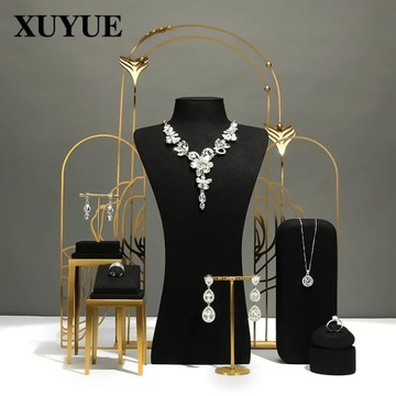 New Jewelry Display Shelf Jewelry Props Black Metal Window Set Necklace