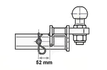 ADAPTER HAKA HOLOWNICZEGO USA PODWYŻSZONY 50x50mm