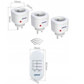3 беспроводные розетки Мини-розетки 3+1 ORNO с дистанционным управлением