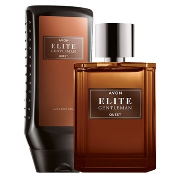 AVON ELITE GENTLEMAN QUEST ZESTAW 2 KOSMETYKÓW WODA + ŻEL