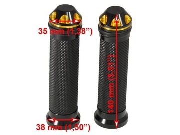 КОРОТКИЕ РУЧКИ, РУКОЯТКИ ПЕРЕКЛЮЧАТЕЛЕЙ, 22 мм, мотоциклетный золотой