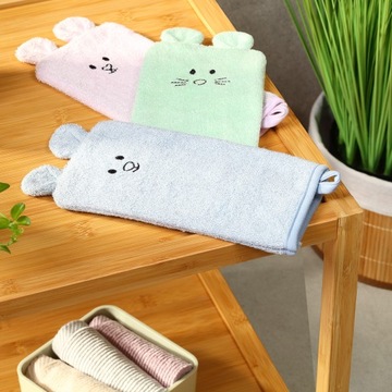 BABYONO Bambusowa Myjka Do Kąpieli Dla Dzieci I Niemowląt Natural Bamboo