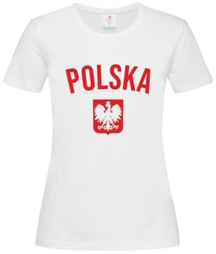 KOSZULKA KIBICA REPREZENTACJI POLSKI damska (L) T-SHIRT POLSKA Z ORZEŁKIEM