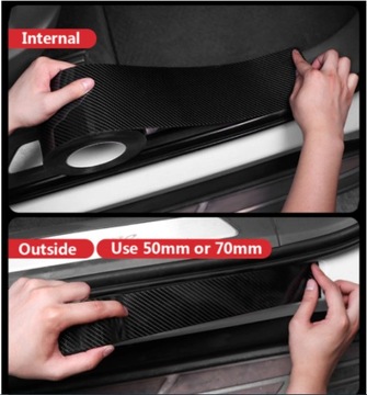 ЗАЩИТНАЯ ЛЕНТА ДЛЯ ПОРОГКОВ АВТОМОБИЛЯ 70мм х 5М