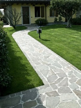 Kamień Szary Naturalny na Chodnik Podjazd Ścieżkę Polygonal Kavalas 3-5cm