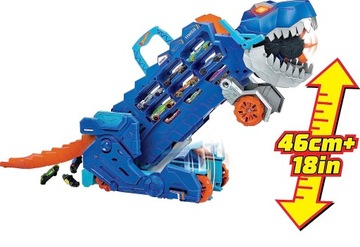 ГОНОЧНЫЕ ТРАССЫ HOT WHEELS T-REX MEGA TRANSPORTER