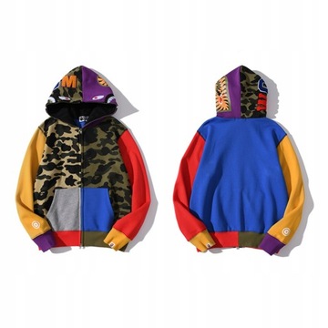 Толстовка Bape Shark kangaroo, зеленый камуфляжный кенгуру