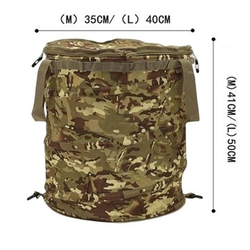 Składany worek na odpady ogrodowe, śmieci, chwasty, trawa, uchwyty, średni, wielokolorowy