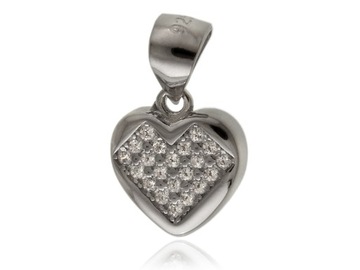 WISIOR SREBRNY SERCE SERDUSZKO HEART w0462