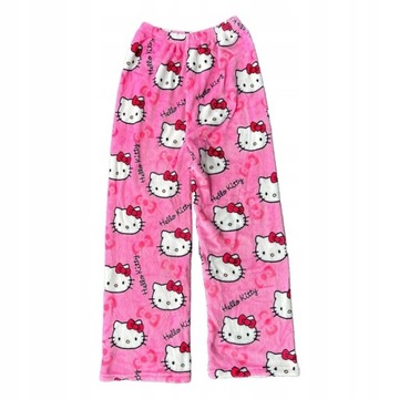 Hello Kitty Flannel Piżama Damskie ciepłe spodnie,