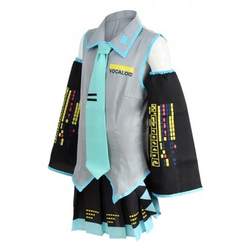 Cosplay Hatsune Miku Halloween Kostium Niebieski,S