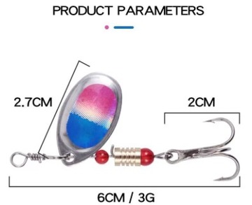 РЫБАЛОЧНАЯ БЛЕСА БЛЕСНЫ ДЛЯ ХИЩНОЙ РЫБЫ 10 ШТ.