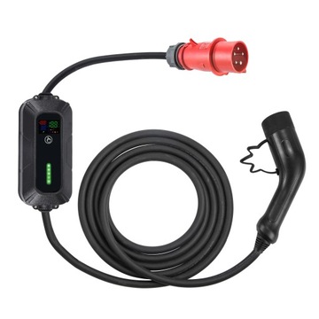 Ładowarka ścienna EV TYP 2 22kw 3P 32A do TESLA BYD MG MG4 5pin CEE czerwona