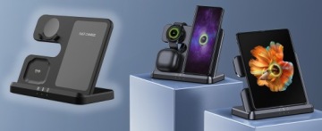 Быстрое индуктивное беспроводное зарядное устройство для адаптера питания Samsung 3 в 1 + 25 Вт